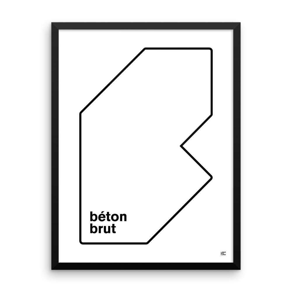 Béton Brut framed Poster